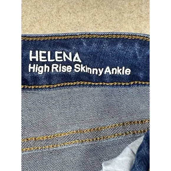 !iT Helena Women's High Rise Skinny Ankle Jeans, Size 8 Blue Wash Distressed - Picture 9 of 14